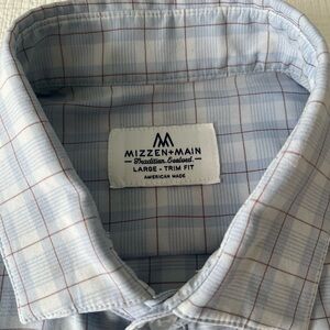 Mizzen+Main Light Blue Plaid Men's Shirt